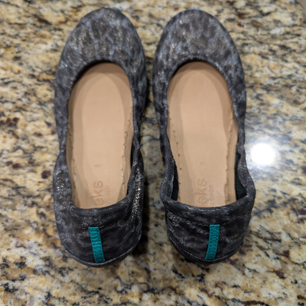 Tieks Limited Edition Black Leopard Ballet Flats